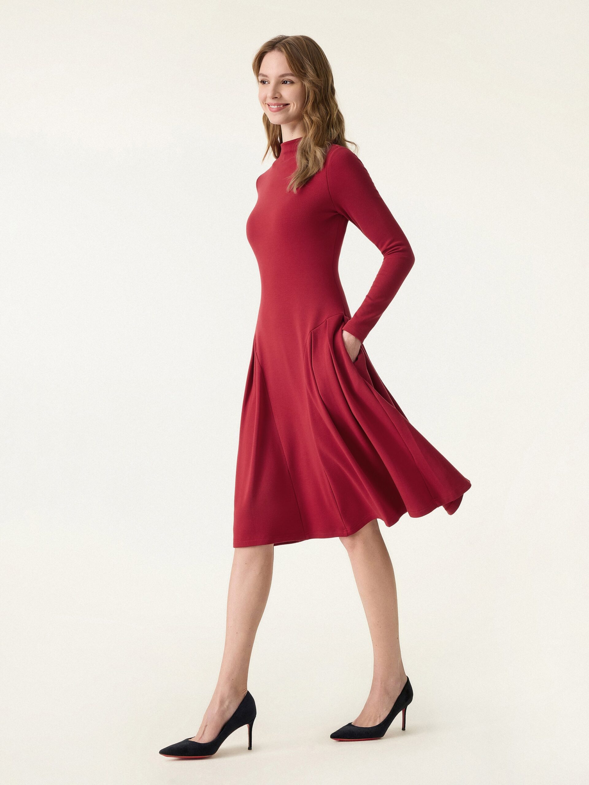 MaxWarm Mockneck Knielanges Brami-Kleid - Image 5