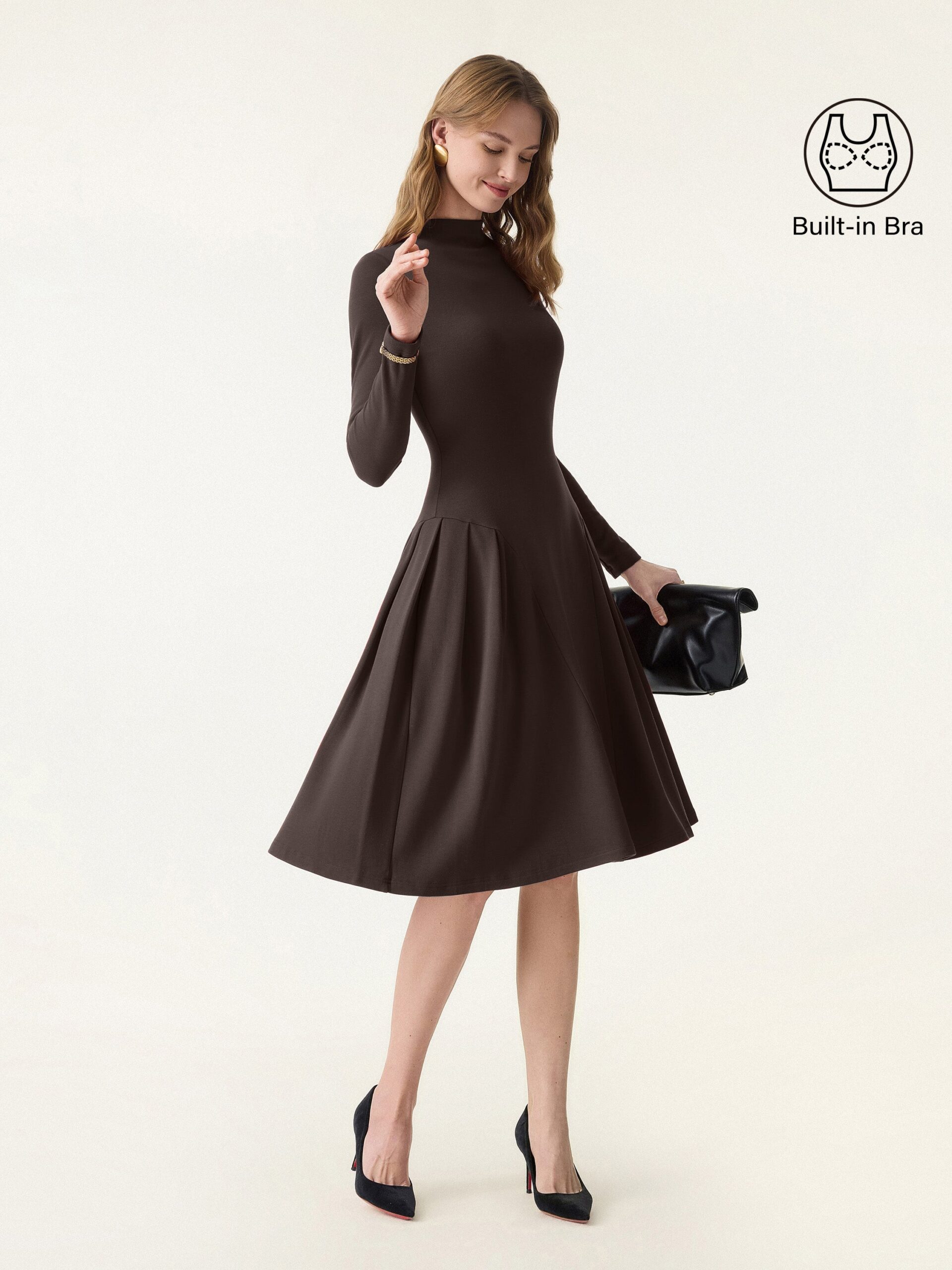MaxWarm Mockneck Knielanges Brami-Kleid - Image 12