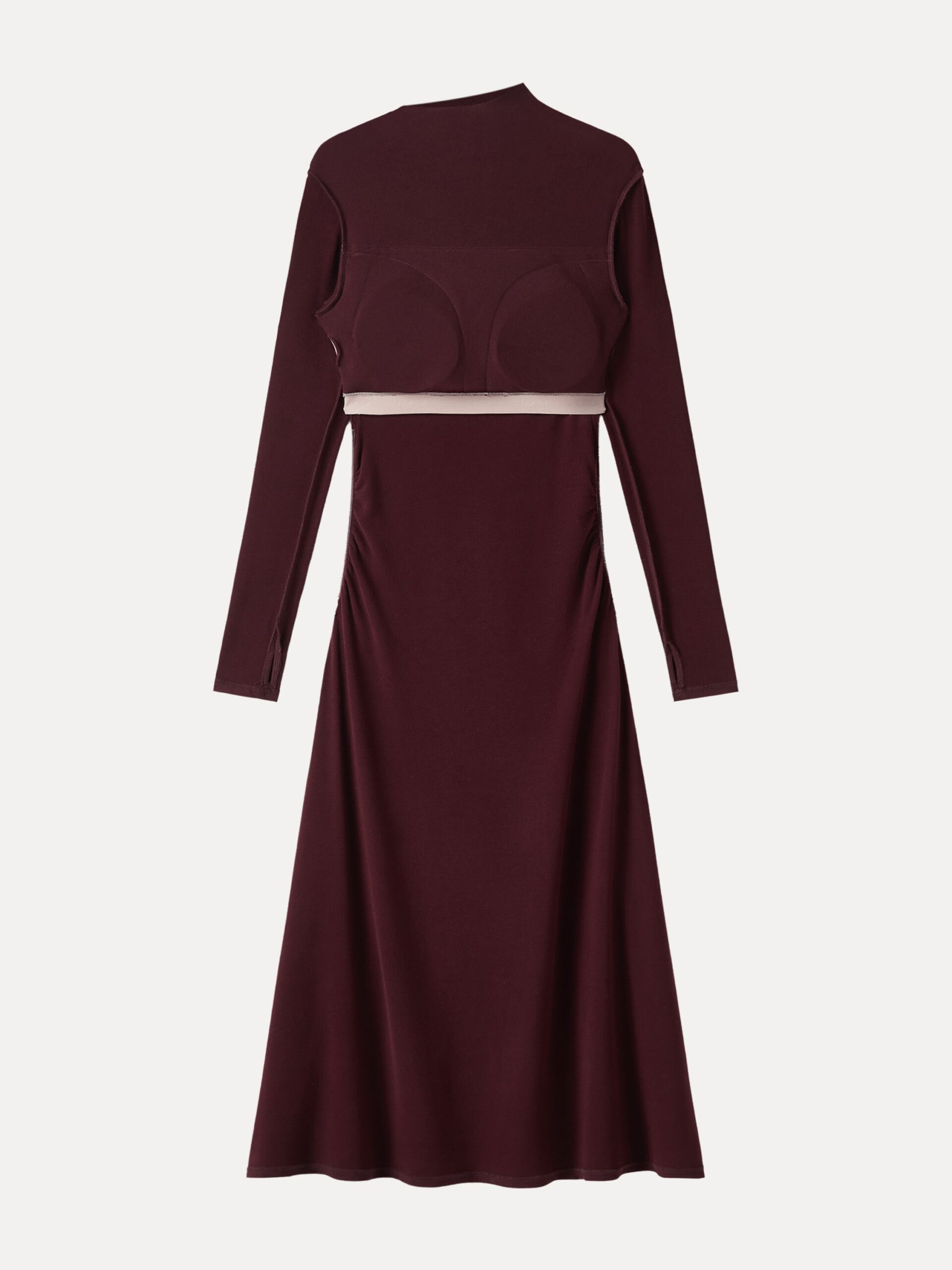 ProWarm Mockneck gerafftes Midi-Brami-Kleid mit Daumenloch - Image 10