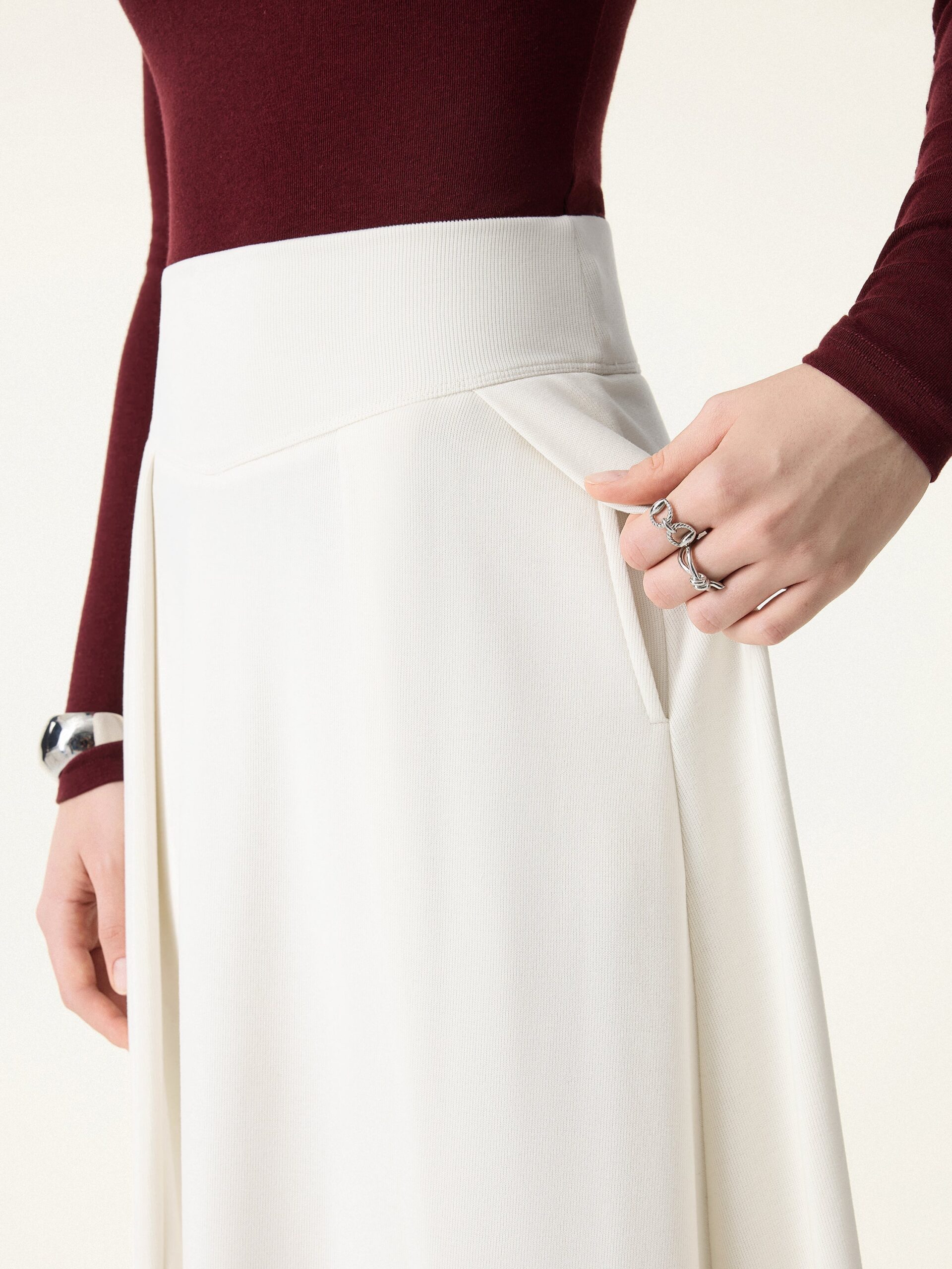 A-Linien-Maxirock zum Überziehen mit Taschen - Image 2