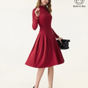 MaxWarm Mockneck Knielanges Brami-Kleid