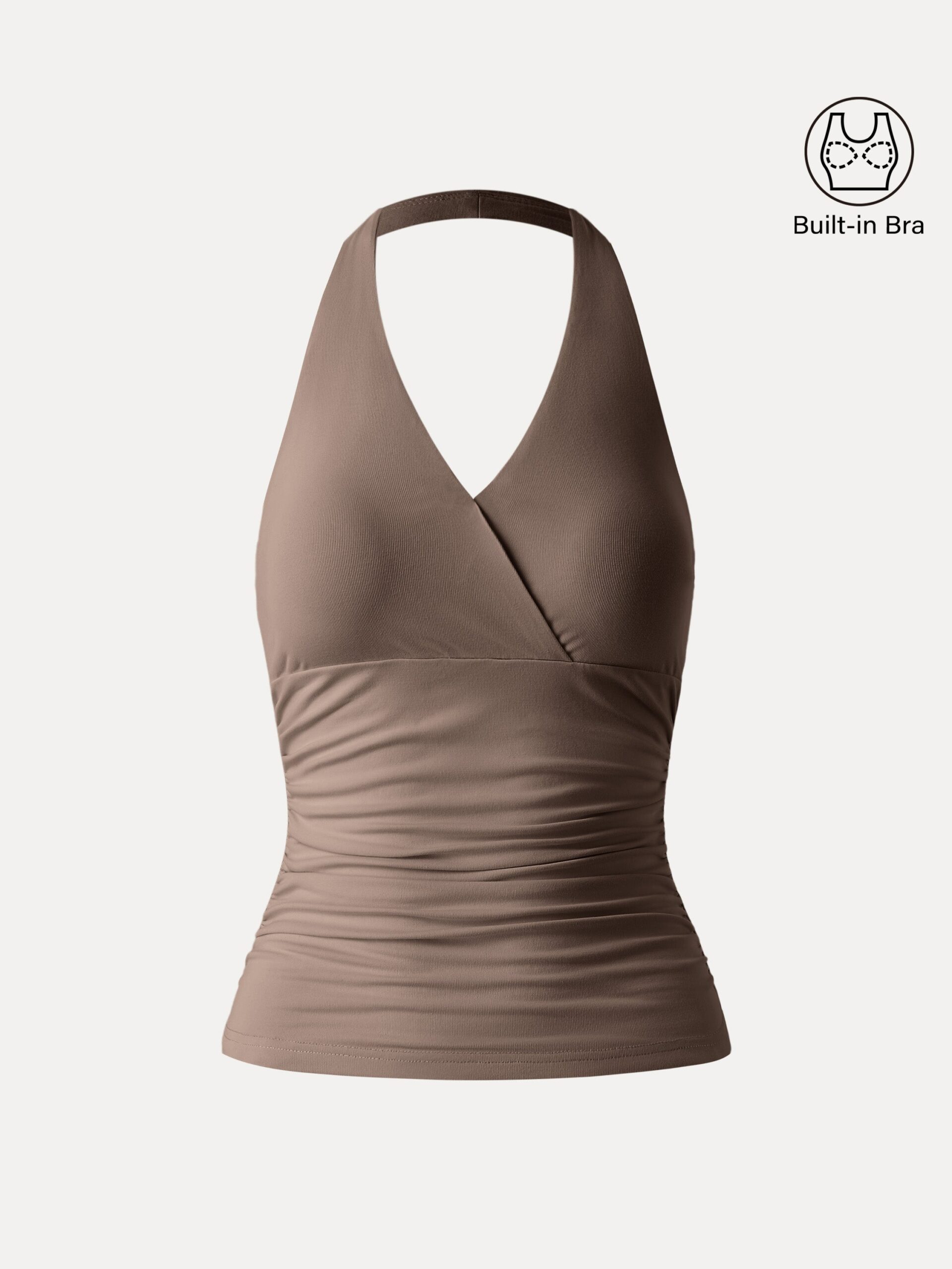 Neckholder-Tanktop mit seitlicher Raffung, neu, luftig, Brami - Image 15