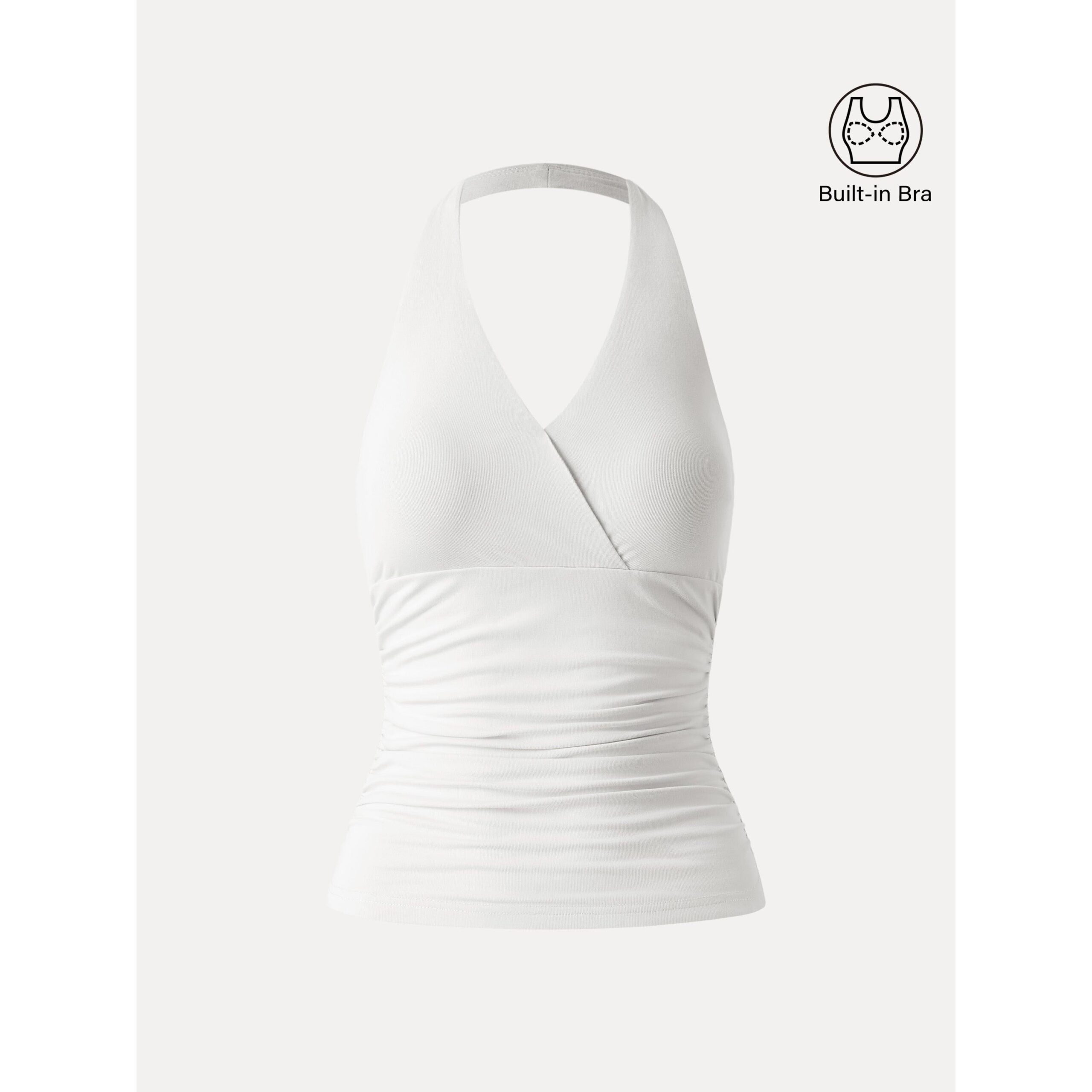 Neckholder-Tanktop mit seitlicher Raffung, neu, luftig, Brami - Image 13