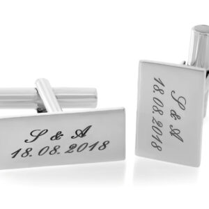 MANSCHETTENKNÖPFE MIT GRAVUR HERRENSCHMUCK MANNSCHETTEN 925 SILBER